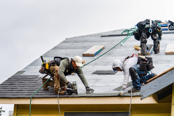 Professional Gutter Installation technician working in Mansfield, TX